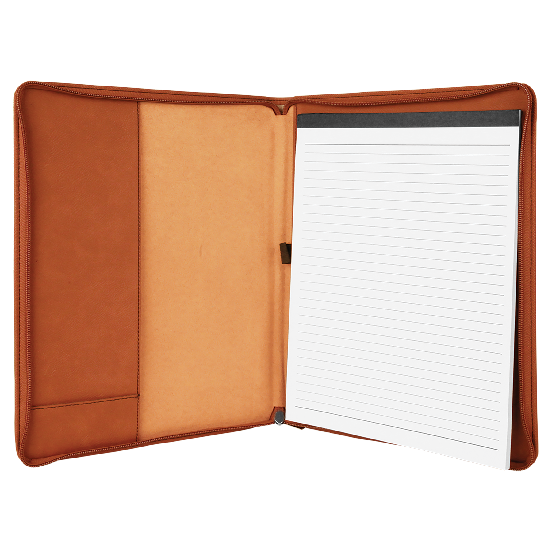 9-1/2&quot; x 12&quot; Zipper Leatherette Portfolio